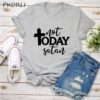 Not Today Satan T-shirt Women Christian Apparel Tees Summer Short Sleeve T-Shirts Religious Clothing Jesus Cross Faith Tshirts