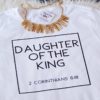 Christian T Shirts Women Daughter of The King Letter Print Cotton Cute Christian Tshirt Women's Jesus Shirt Harajuku Tops