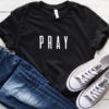 Pray Christian T Shirts Fashion Clothes Women's Tshirt Easter T-shirt Letter Print Gery Tees Tops Cotton Tshirt Dropshipping