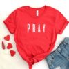 Pray Christian T Shirts Fashion Clothes Women's Tshirt Easter T-shirt Letter Print Gery Tees Tops Cotton Tshirt Dropshipping