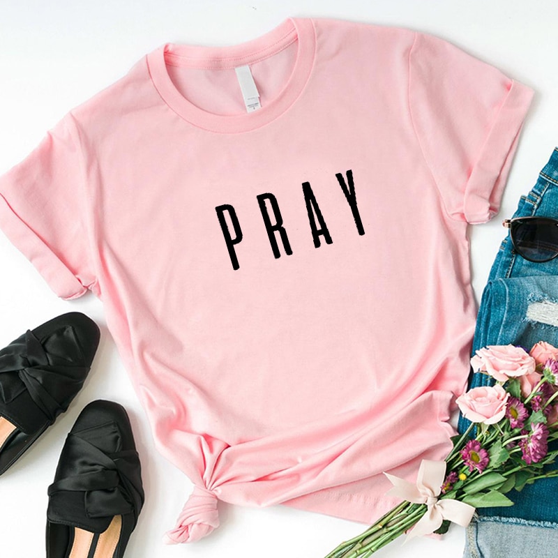 Pray Christian T Shirts Fashion Clothes Women's Tshirt Easter T-shirt ...