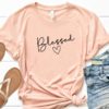 Blessed Letter Printed T Shirt Women Summer Short Sleeve Christian Tshirt 90s Girl Aesthetic Faith Tops Jesus Tee Drop Shipping