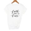 Faith Over Fear Christian T-Shirt Religion Summer Clothing for Women Tshirt Graphic Fearless Slogan Vintage Grunge Tops Tees